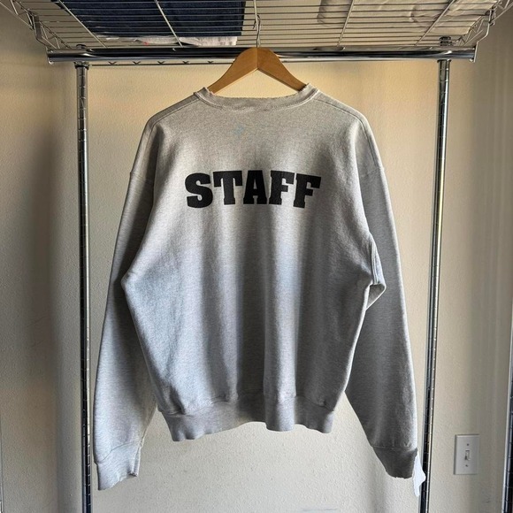 Vintage‎ 90s Oversized Distressed Gray Spike Gymwear Crewneck - Picture 5 of 6